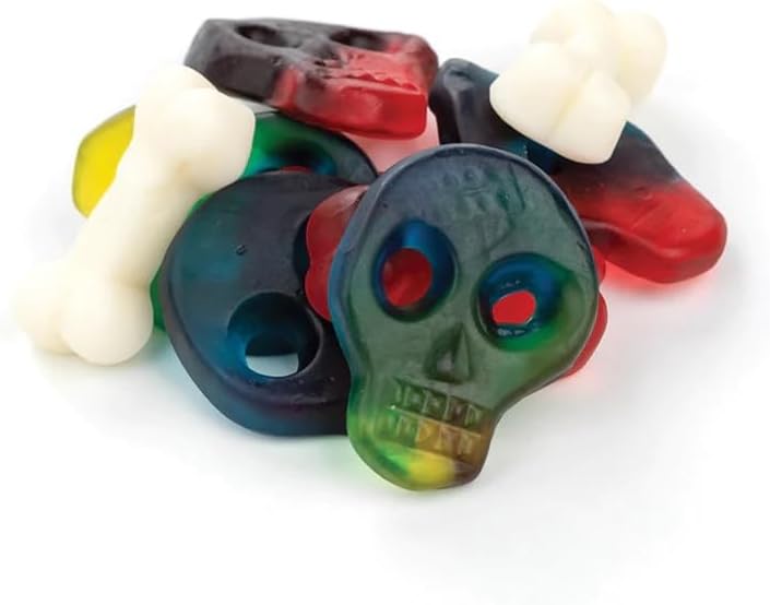 Gustaf's Skulls & Bones Halloween Gummy Candy 2.2 LB - Gift of One Bulk Bag by Lyza's Sweets & Treats
