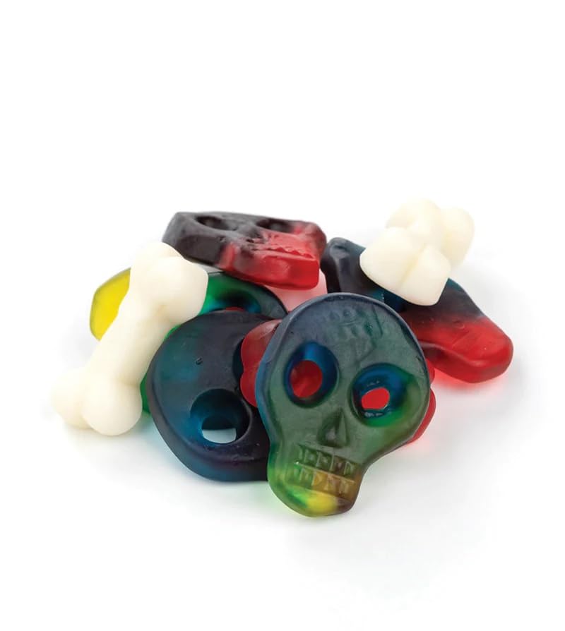 Gustaf's Skulls & Bones Halloween Gummy Candy 2.2 LB - Gift of One Bulk Bag by Lyza's Sweets & Treats