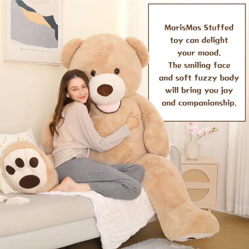 Image of MorisMos Giant Teddy Bear Plush 6ft, Life Size Huge Brown Teddy Bears for Boyfriend Girlfriend, 6 Foot Large Big Bear Gifts for Lover on Valentines, Anniversary, Birthday