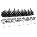 CABBE KALLO 32Pcs 00G - 24mm Big Gauges Ear Stretching Kit Acrylic Tapers Surgical Steel Tunnels Piercing Set White Green Orange Black Ear Gauge Stretching Kit Expanders Gift,Black