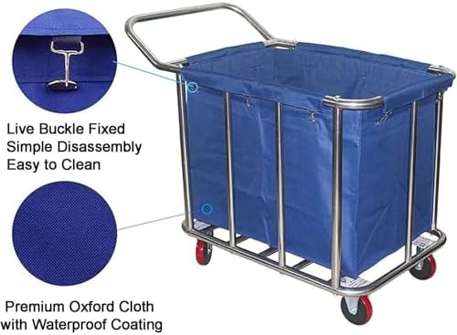 Large 400L Laundry Basket Replacement Liner Bag - Detachable Oxford Cloth for Commercial Rolling Laundry Carts, Versatile Storage Solution for Home & Business