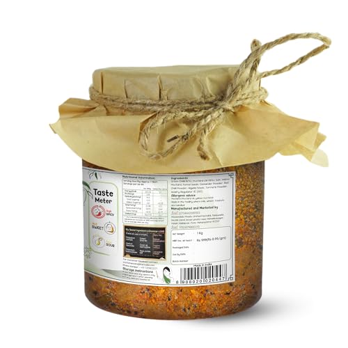 Image of Farm Didi Rajasthani Green Chilli Pickle 1Kg In Fresh | Marwadi Hari Mirch ka Achar | Spicy Homemade Achaar With Mustard Oil | Theeka Ghar Ka Pickle | No Garlic | No Chemical Preservatives
