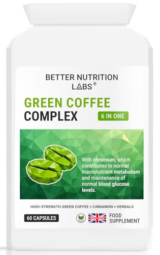 Green Coffee Complex - Green Coffee Extract @50% Chlorogenic Acid (CGA) Supplement by Better Nutrition Labs - 60 Capsules