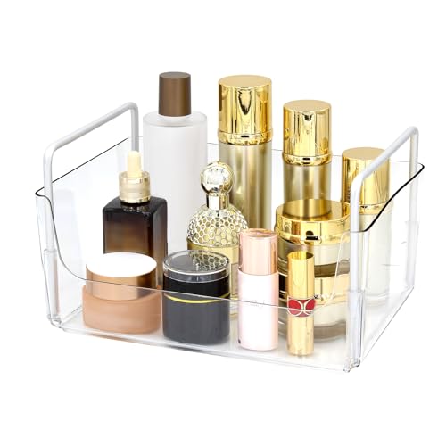 Plateau de rangement transparent anti-désordre pour coiffeuse - 2
