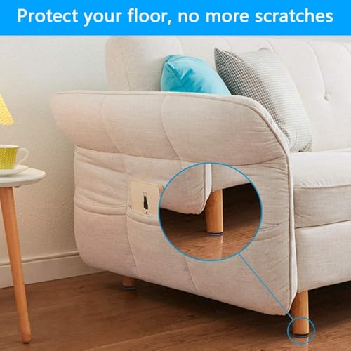 TXErfolg Teflongleiter zum Schrauben 32 Stück Bodengleiter Ø 22 mm (Rund | Schwarz) Möbelgleiter mit 32 Stück Edelstahlschrauben Möbelgleiter-Set Effektiver Schutz Ihrer Möbel Stühle Böden