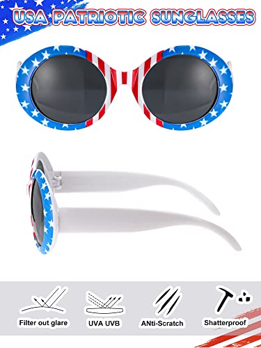 Kanayu Hoteam 20 Pairs Patriotic American Flag Sunglasses Unisex Retro Sunglasses For Men Women Vintage 4Th Of July Accessories Bulk Cool Shades Mens Sunglasses For Teens Adults Driving Fishing Party #TOP2