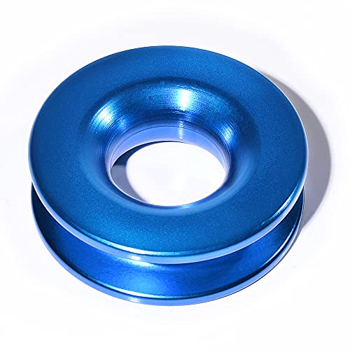 amopacorp 1X Aluminum Blue Snatch Recovery Ring Breaking Strength Max 41,000lbs Suitable for Soft Shackle 3/8