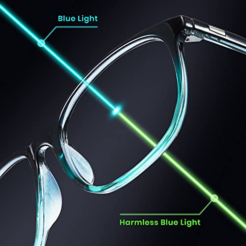 Image of Cyxus Blue Light Blocking Glasses Women Men Computer Gaming Square Glasses UV400 Protection Anti Eyestrain T32