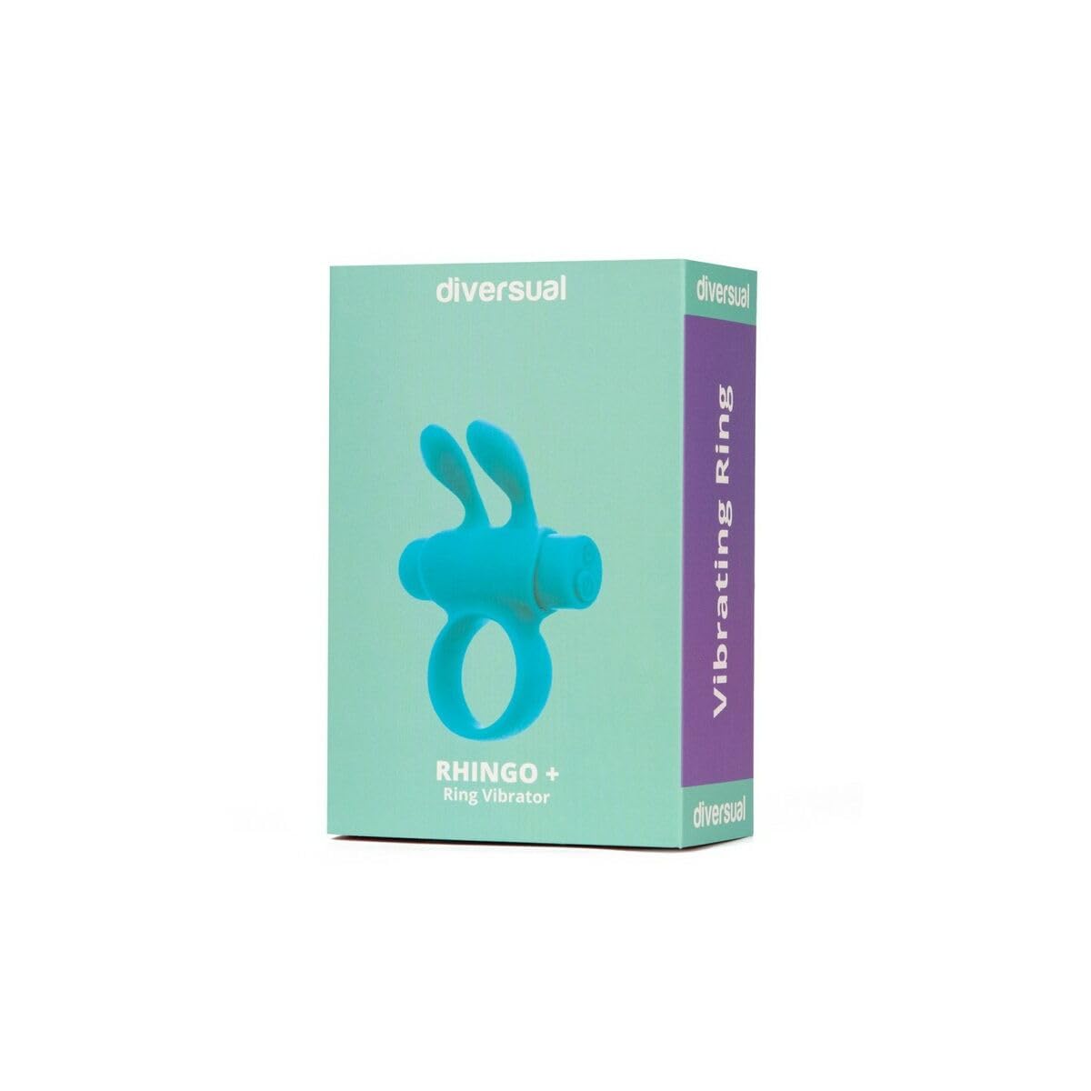 Rhingo Plus, Anillo Vibrador Hombre, Recargable USB, 5 Intensidades, 5 Modos de Vibración (Turquesa)