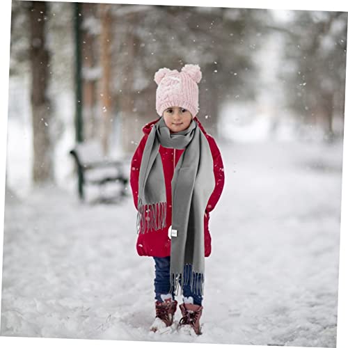 1pc Solid Color Boys and Girls Neck Scarf Warm Shawl for Fashionable Neckerchief for Boy Girl Cozy Deep Imitation Cashmere Easy to Any Outfit4