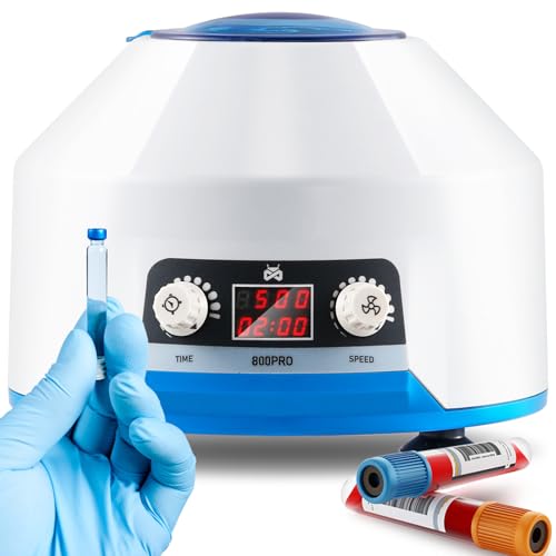 Mxmoonant Lab Centrifuge Machine, 300-4000RPM|15mlx6 Capacity|0-100min Timer Electric Benchtop PRP Centrifuge with Digital Display 110V