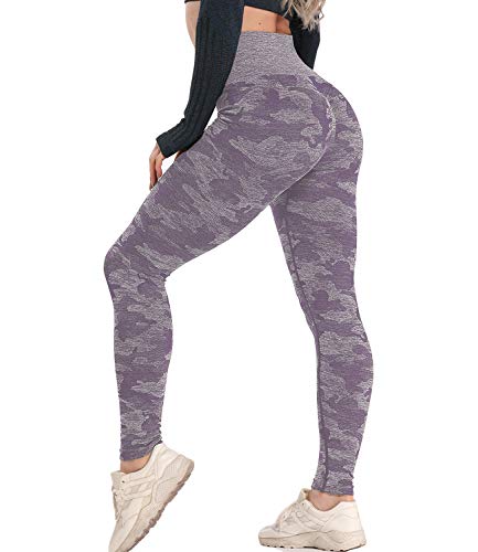 KIWI RATA Women's High Waist Active Seamless Compression Fitness Leggings Running Workout Slim
