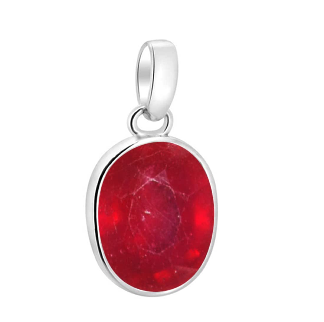 s kumar gems & jewels Original Certified Natural Ruby Stone (Manik Stone/Manikya Stone) Gemstone 11.25 Ratti Silver Pendant for Rashi Ratan-picture-34
