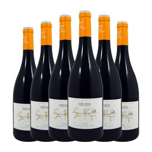 Obalo San Roque Tempranillo Rioja Joven 75 cl Vino tinto (Caja de 6 Botellas de 75 cl)