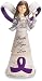 Pavilion Gift Company 82392 Ribbon Awareness Angel Figurine, 5", Purple