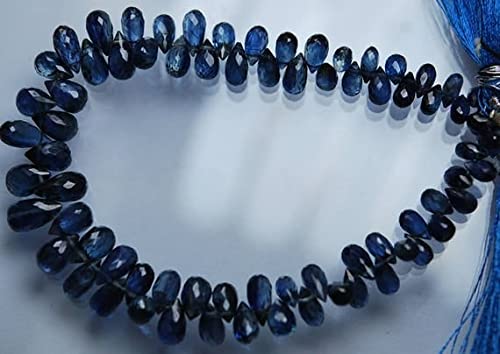Kyanite bleue naturelle pierres en forme de larme facettée de grande taille 6-9mm