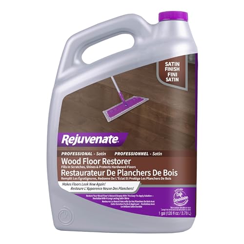 Rejuvenate Professional Wood Floor Restorer Fills Scratches, Seals And Protects Wood Flooring For A Matte Satin Finish, 1 Gallon by Rejuvenate - Used condition - US$42.56