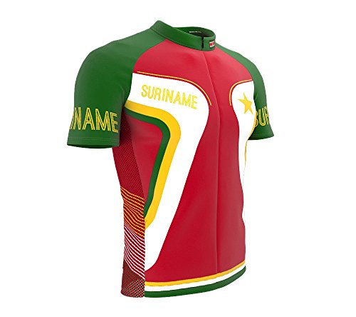 ScudoPro Suriname Full Zipper Bike Short Sleeve Cycling Jersey for Women - Size S Multicolored