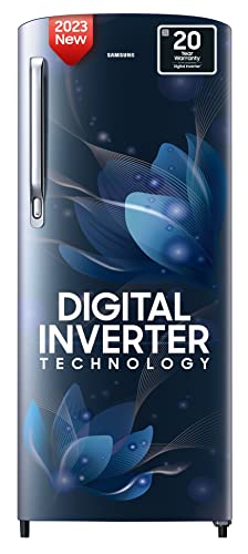 Samsung 183 L 3 Star Digital Inverter Direct Cool Single Door Refrigerator (RR20C1723U8/HL, Saffron Blue 2023 Model)