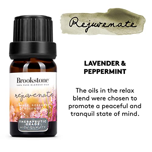 Brookstone Essential Oil Blends Spa Collection | Organic Essential Oil Set For Aromatherapy Diffuser, Massage Oil And Candle Scents | 3-Pack 10Ml Bottles #TOP1