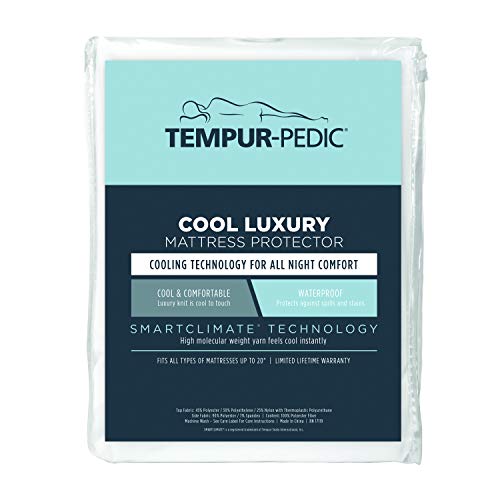 Tempur-Pedic Cool Luxury Mattress Protector, King, White #TOP4