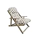 Poltrona Sedia Sdraio Asia Relax 3 Posizioni in Legno Pieghevole Cuscino Super Imbottito H 100 CM Laccato Tortora