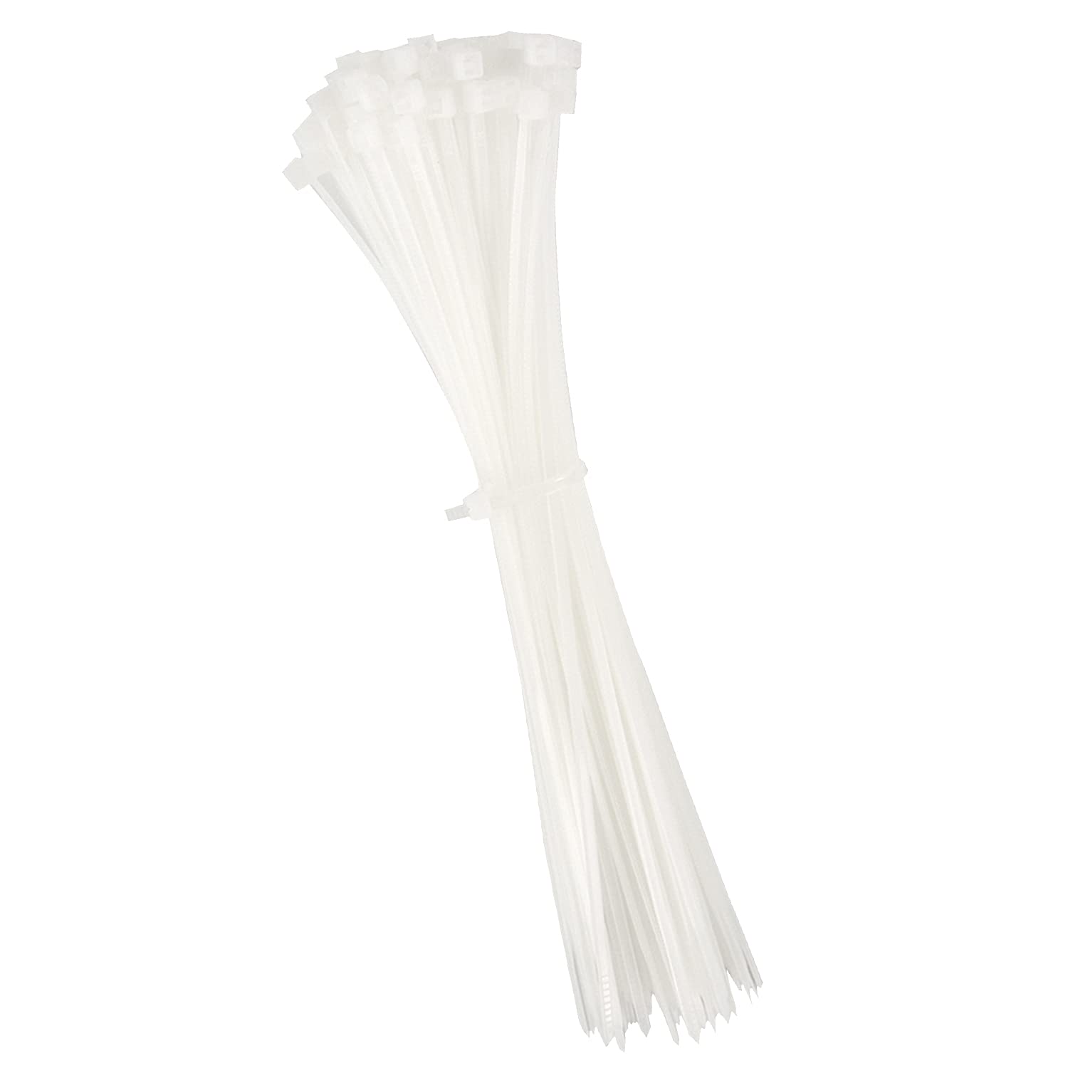 Cable Zip Ties 7.87Inch Durability Self-locking Nylon Tie For Indoor And Outdoor Use(3 * 200 White*100)