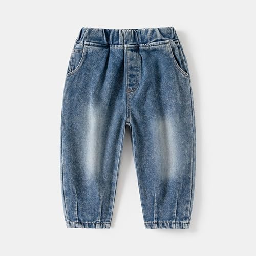 Baggy Jeans for Baby Boys Elastic Waist Washed Stylish Comfy Harem Denim Pants Kids Boys Loose Relaxed Trousers2