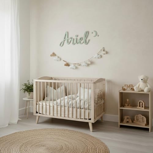 [ PINE & KIDS ] Nombre madera personalizado para decoraciones de pared. Nombre puerta habitación niños. Regalos personalizados