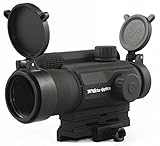 TAC Vector Optics Tempest 1x35 Multi Reticle Tactical Red Dot Scope Mil-spec Matte Finish AA Battery fit Picatinny Rail for Night Vision Color Black