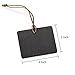 Set of 3 Black Slate Hanging Chalkboard Tags w/Leather Rope/Erasable Write On Wine Bottle Label Signs