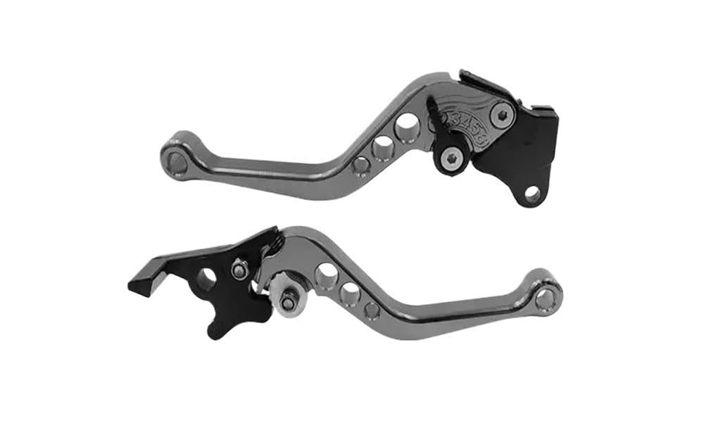 Beqlxta Titanium Brake Clutch Adjustable Lever​ Motorcycle Brake Handle Motorbike Modification Cnc Clutch Drum Lever Adjustable Handlebar Set Modified Parts(Titanium)