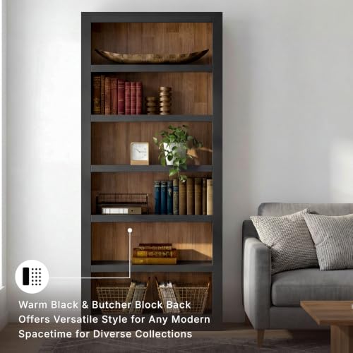 Signature Design by Ashley Wildenauer 6-Tier 75" Bookshelf, Two-Tone Wood - image 4