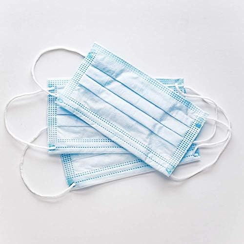 Straame 3 Ply Disposable Face Mask for General Use, Dustproof, Breathable Face Covering Protection with Flexible Design, Non-Reusable Multi-Layer Mask (Pack 100)