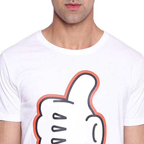 Image of Mickey Mouse Family by Wear Your Mind Men's Regular Fit Round Neck Short Sleeves Knitted T-Shirt