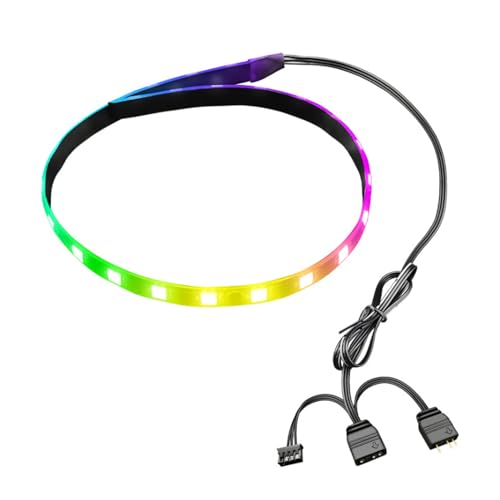 Striscia Luminosa LED Magnetica per PC da 15,7 Pollici, 365 modalità 16 Milioni di Colori Sincronizzabili con Schede Madri ARGB da 5 V per Chassis di Computer
