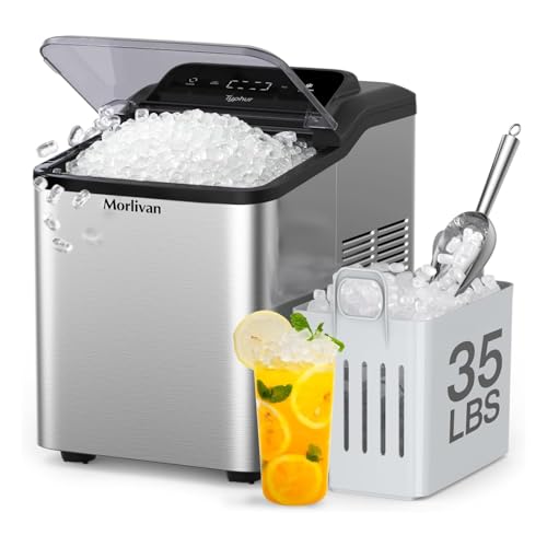 Máquina portátil para hacer hielo, 35 lbs en 24 h miniatura 1