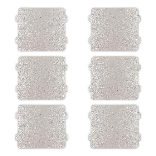 Fousenuk 6 pièces Plaque Mica Micro Ondes, Feuille de Mica 10 × 11.8 cm Plaque à Micro-ondes Universelle, Couvercle de Guide D'ondes Hyperfréquences pour...