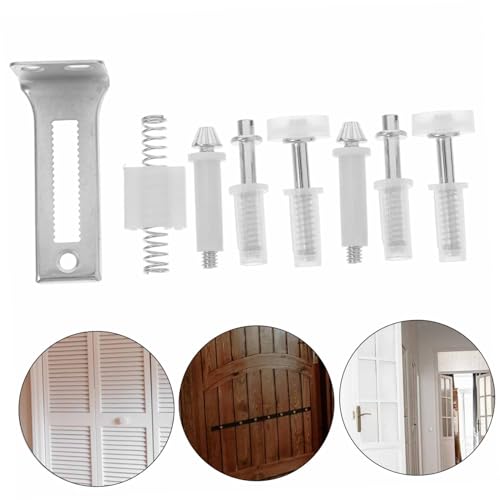 Zerodeko kit de herrajes para puerta bifold, pivotes superiores para puertas corredizas y de acordeón, fácil instalación para closet miniatura 6