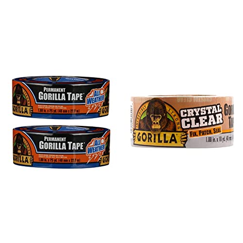 Gorilla All Weather Outdoor Waterproof Duct Tape, UV and Temperature Resistant, 1.88