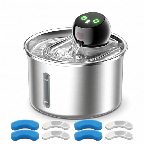 Fuente para Gatos Sin Cable de Acero Inoxidable 3L miniatura 1