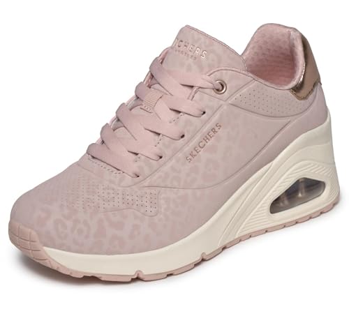 Skechers UNO Baskets compensées Safari Daze pour Femme, Rose poudré, Pointure 38