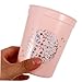 Lurrose 6pcs Unbreakable Plastic Cups for Parties Reusable Drinking Cups Charming Disco Pattern for Juice Beverages and Party Supplies Safe and Design