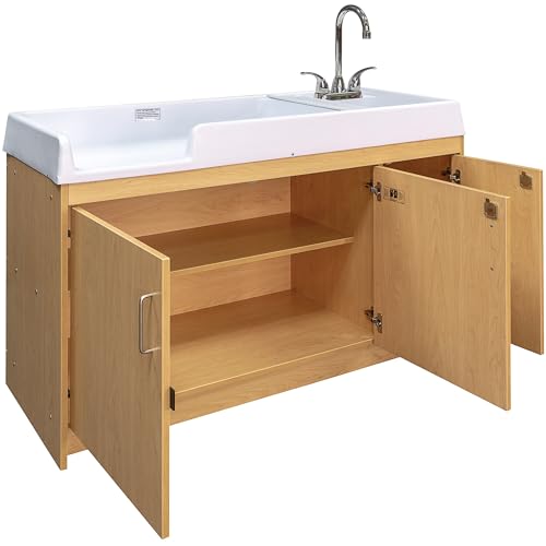 Tot Mate Infant Changing Table with Sink, Assembled (Maple/Maple), 59.5