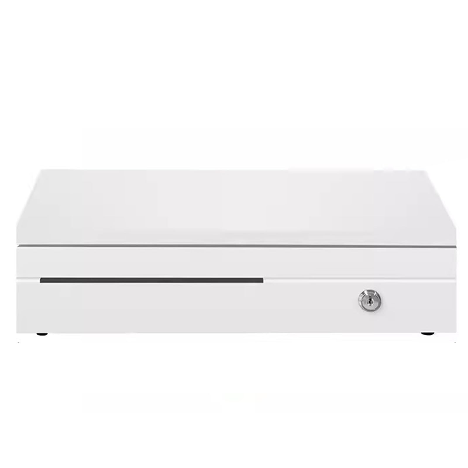 Caja registradora de supermercado, Cajón de Caja registradora Caja Resistente Cerradura liberación con botón y Llave Manual(Bianco)