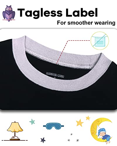 Image of DAUGHTER QUEEN Boys Pajamas 4 Pieces Long Set 100% Cotton Sleepwear Size 18 Months-12 Years