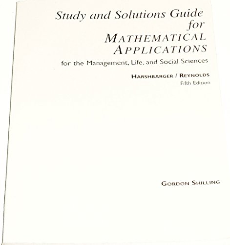 Study & Solutions Guide for Harshbarger/Reynold... 066939842X Book Cover