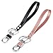 Keychain for women - Lanyard Key Chain with Detachable Alloy Metal Rings [2 pack] - Black&Rosegold