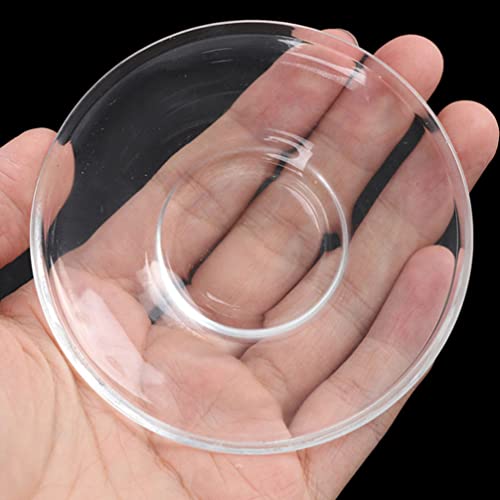 Zerodeko 4Pcs Clear Glass Plates, Small Snack Plates Set Tea Saucers Plates Household Tabletop Dinnerware Serving Plate For Dessert, Fruit, Tea Cup, Coffee Cup (3.54 Inches) #TOP2