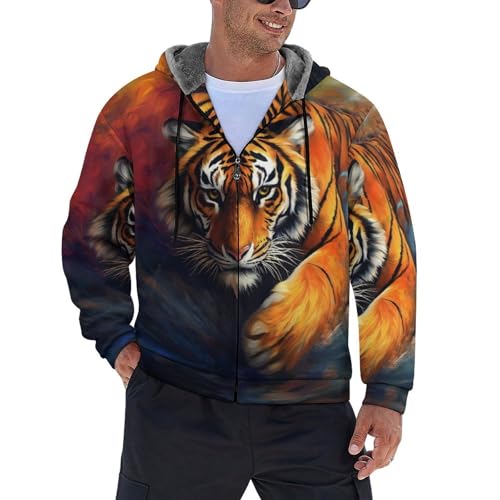 Sweat à capuche en polaire homme chaud et épais contre le froid hivernal taille S à 5XL